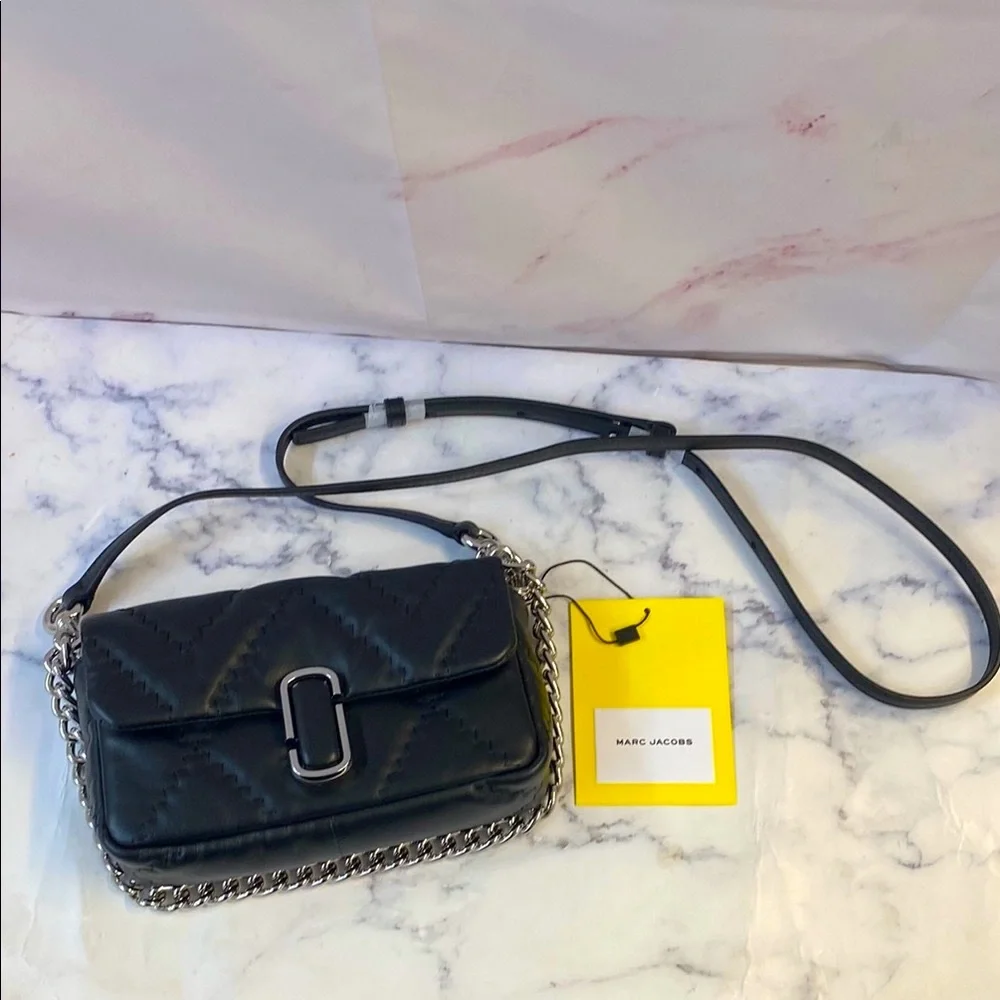 NWT Marc Jacobs Black Quilted Mini Shoulder Bag - Picture 4 of 11